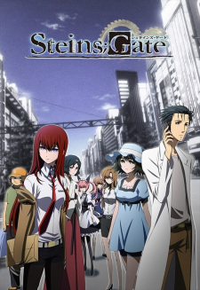 Steins Gate main image with all main characters